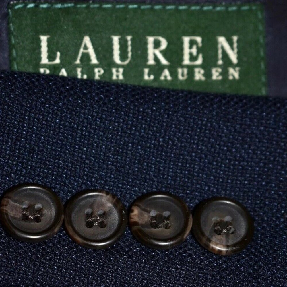 BIG 48R Lauren Ralph Lauren Polo Blue Hopsak coat